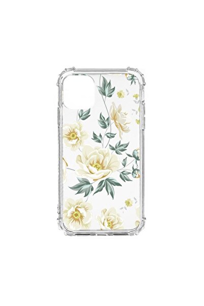 bestcase Husă Antișoc din Silicon Compatibilă cu Apple iPhone 13 Mini, Flori,...