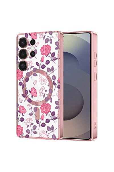 bestcase Πολυτελής Θήκη MagSafe, Συμβατή με Samsung Galaxy S24 Ultra, Ροζ, Εξ...