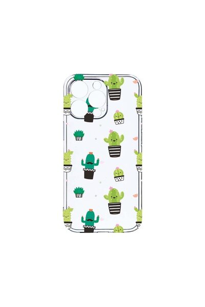 bestcase Διαφανής Θήκη Σιλικόνης 2MM, Συμβατή με Apple iPhone 13 Pro, Κάκτος,...