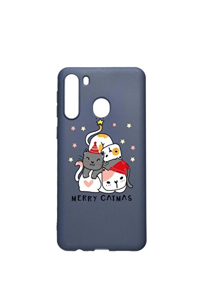 bestcase Husa Silicon Compatibila Cu Samsung Galaxy A21, Merry Catmas, rezist...