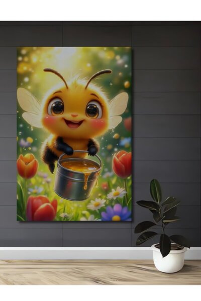 Teona Ahşap Χαριτωμένος ξύλινος διακοσμητικός κουβάς μελιού με σχέδιο μέλισσα...