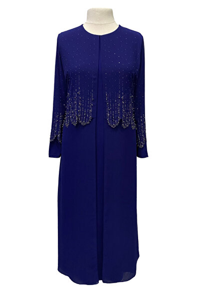 Giyinen Mağazaları Φόρεμα βραδινό φόρεμα μητέρας με στρογγυλή λαιμόκοψη Feray...