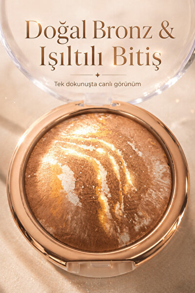 Sudedi Home Doğal Işıltı Terracotta Allık 3 Ton Tek Ürün Şeftali Pembe Işıltı...