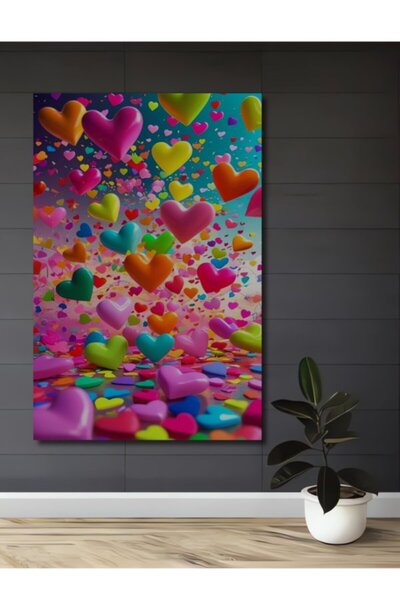 Teona Ahşap Ζωηρά Χρωματιστά Ξύλινα Διακοσμητικά Τραπέζια Καρδιές για το Σπίτ...