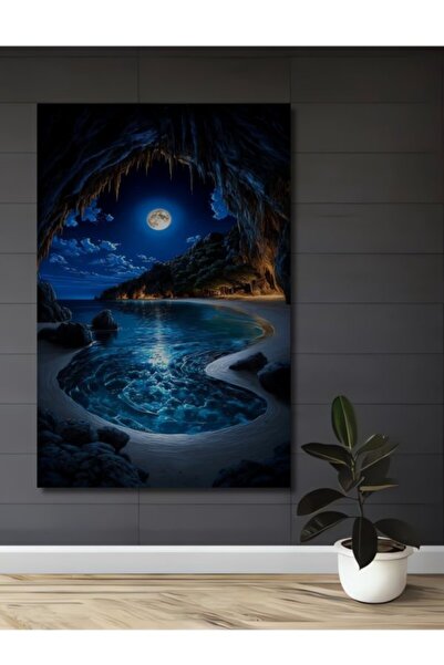 Teona Ahşap Φως του φεγγαριού, Παραθαλάσσιο σκηνικό σπηλαίου, Ξύλινο διακοσμη...