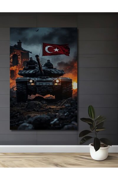 Teona Ahşap Τανκ του Τουρκικού Στρατού και Ξύλινο Διακοσμητικό Τραπέζι με Σημ...