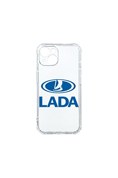 bestcase Противоударен калъф 1.5ММ, съвместим с Apple iPhone 14, Лого Лада, Т...