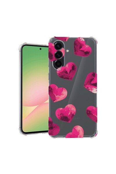 bestcase Θήκη για Samsung Galaxy A56, Αντικραδασμική 1.5MM, Σχέδιο καρδιάς, Π...