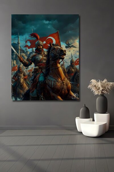 Teona Ahşap Διακοσμητικό ξύλινο πίνακα με ελαιογραφία του Φατίχ Σουλτάνου Μεμ...