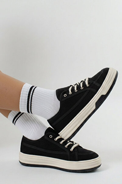 Encool Γυναικεία Μαύρα Αθλητικά Παπούτσια με Χοντρή Σόλα – Ελάχιστα Καθημεριν...