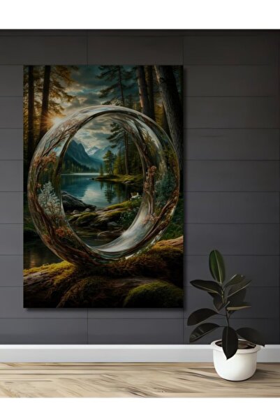 Teona Ahşap Μαγικό Κρυστάλλινο Παράθυρο της Φύσης, Ξύλινο Διακοσμητικό Τραπέζ...