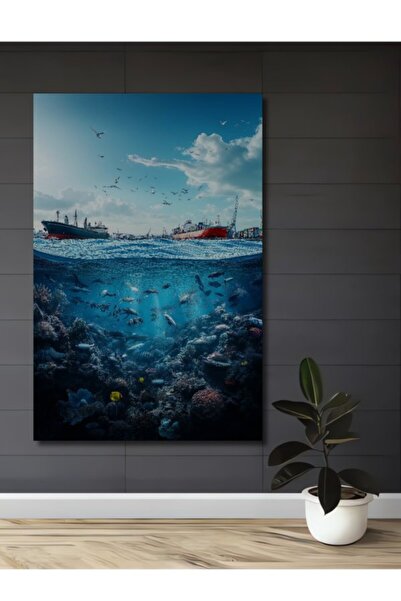 Teona Ahşap Ξύλινο διακοσμητικό τραπέζι με ελαιογραφία που απεικονίζει τη ζωή...