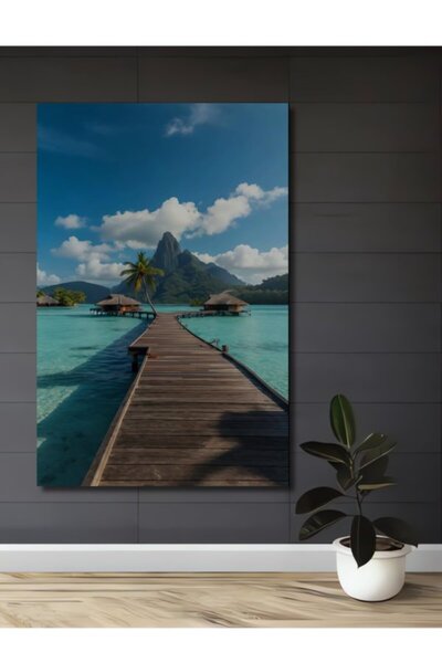 Teona Ahşap Τροπικό Οικουμενικό Τοπίο Ξύλινο Διακοσμητικό Τραπέζι για Σπίτι, ...