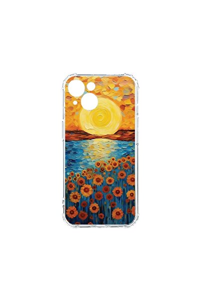 bestcase Husa Anti Shock 1.5MM, compatibila cu Apple iPhone 15, Sunflower Pai...