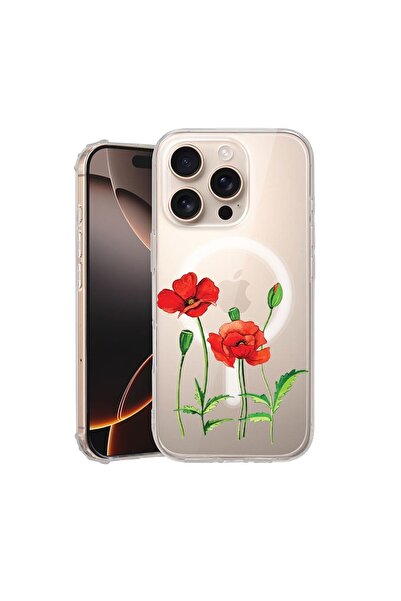 bestcase ¬Æ Husa pentru Apple iPhone 16 Pro, MagSafe Anti Shock, Red Poppy, P...
