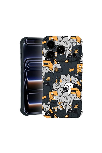 bestcase Θήκη TPU Pro Shock Συμβατή με Apple iPhone 17 Pro, με σχέδιο γάτας, ...