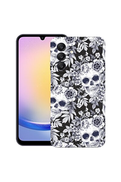 bestcase Θήκη για Samsung Galaxy A56, Σχέδιο Νεκροκεφαλή Μαύρο και Λευκό, Λεπ...