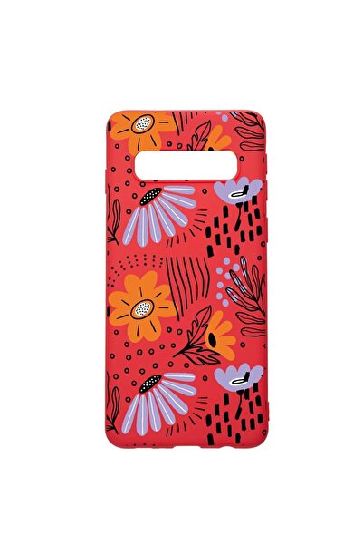 bestcase Θήκη Σιλικόνης Συμβατή με Samsung Galaxy S10 Plus, Λουλούδια - Παστέ...