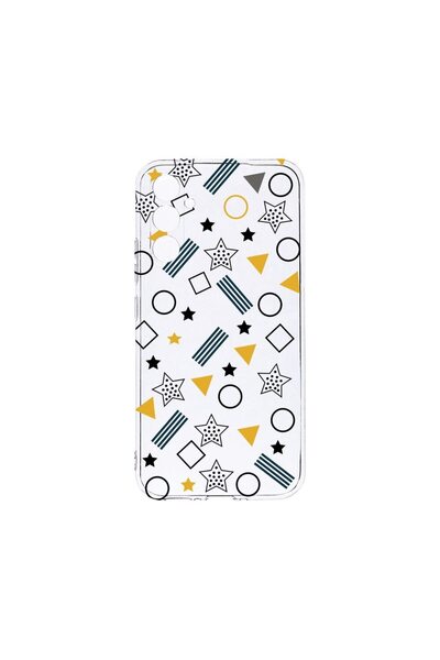 bestcase Διαφανής Θήκη Σιλικόνης 2MM, Συμβατή με Samsung Galaxy A34, Γεωμετρι...