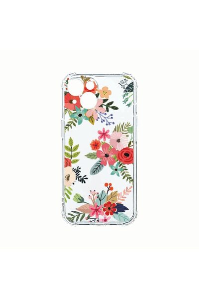 bestcase Husa Anti Shock din silicon, Compatibila Cu Apple iPhone 14, Flowers...