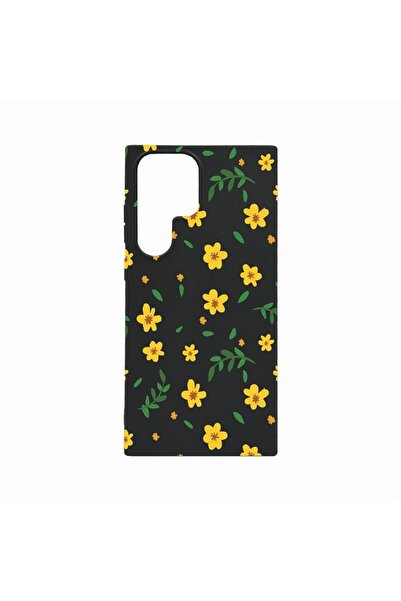 bestcase Θήκη, Συμβατή με Samsung Galaxy S23 Ultra, Μικρά κίτρινα λουλούδια, ...