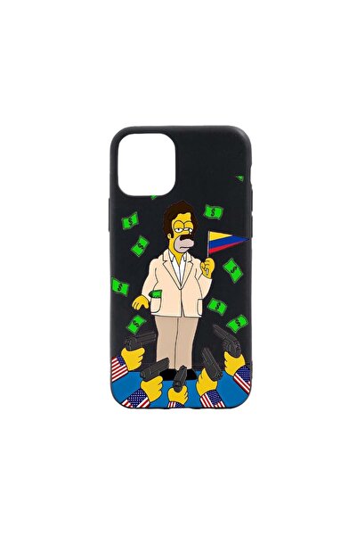 bestcase Θήκη σιλικόνης Narcos Simpson, συμβατή με Apple iPhone 13 Mini, με υ...