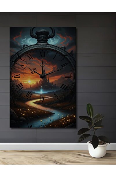 Teona Ahşap Μυστηριώδες Κάστρο Ταξίδι στο Χρόνο Ελαιογραφία με όψη ξύλου Διακ...