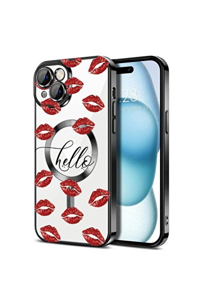 bestcase Husa Luxury MagSafe, Compatibila Apple iPhone 15 Plus, Kiss ‚Äì desi...