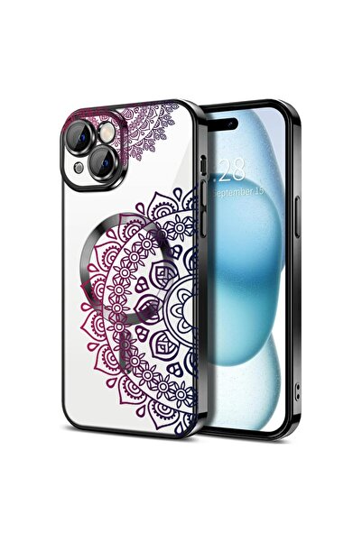 bestcase Πολυτελής Θήκη MagSafe, Συμβατή με Apple iPhone 15, Αφηρημένο Δαντελ...