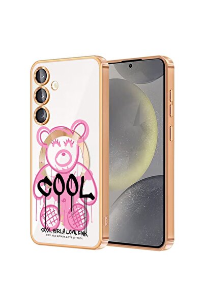 bestcase Πολυτελής Θήκη MagSafe, Συμβατή με Samsung Galaxy A16, Ροζ Αρκουδάκι...