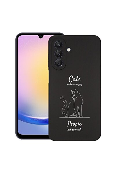 bestcase Θήκη για Samsung Galaxy A36, Γάτες με κάνουν χαρούμενο, Λεπτή σιλικό...