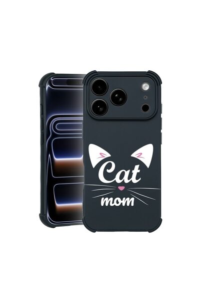 bestcase Θήκη TPU Pro Shock Συμβατή με Apple iPhone 17 Pro, με σχέδιο Γάτα Μα...