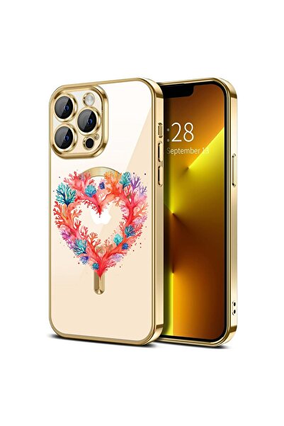 bestcase Πολυτελής Θήκη MagSafe, Συμβατή με Apple iPhone 13 Pro, Κοραλλί Καρδ...