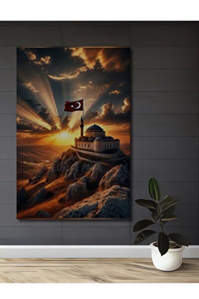 Teona Ahşap Τουρκική Σημαία, Σκηνικό Κατακτήρα με Τουρκική Σημαία, Ξύλινο Δια...