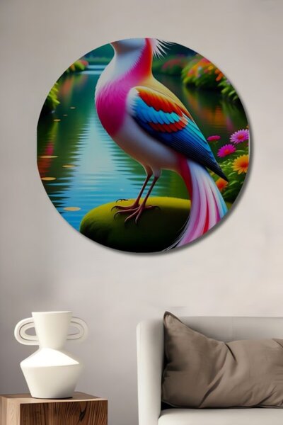 Teona Ahşap Στρογγυλό ξύλινο διακοσμητικό τραπέζι με εμφάνιση μεγαλοπρεπούς π...