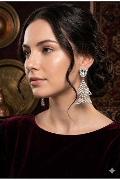 KLC TAKI Women's Dangle Zircon Stone Earrings Evening Dress Daily Wedding Eng...