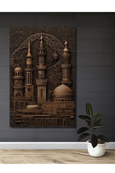 Teona Ahşap Ισλαμικό Ξύλινο Διακοσμητικό Τραπέζι Τέχνης Αρχιτεκτονικής, με Χά...