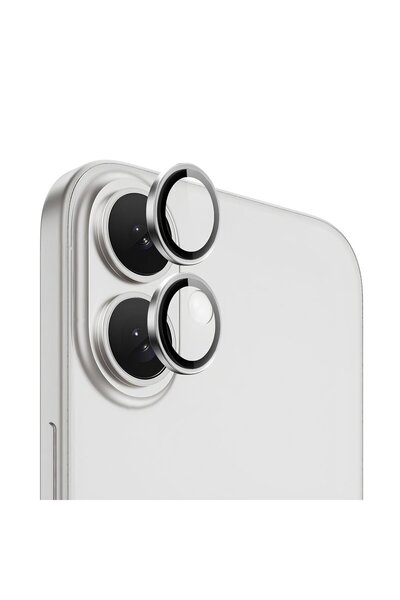 PiyasaSepeti Apple iPhone 16 Real Glass Sapphire Lens Protection Silver