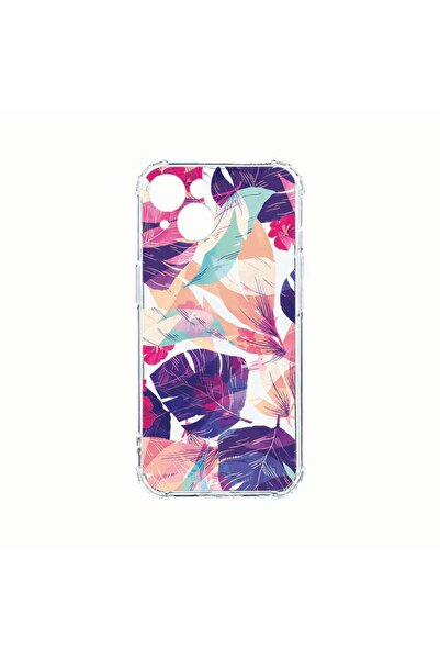 bestcase Husa Anti Shock din silicon, Compatibila Cu Apple iPhone 14, Tropica...