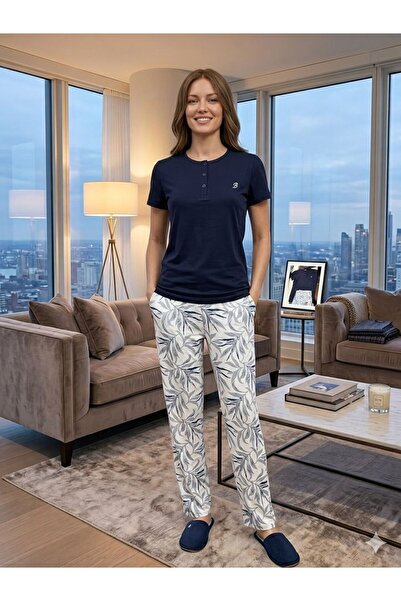 BAŞAKSU COLLECİTON ΣΕΤ ΠΙΤΖΑΜΑΣ ΜΕ ΚΟΝΤΑ ΜΑΝΙΚΙΑ BASAKSU 4990