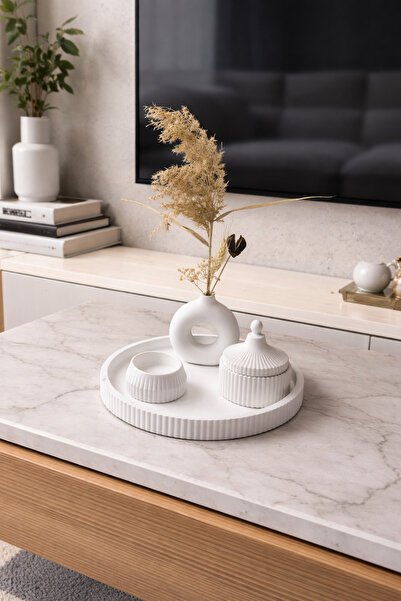 Zigzag Home Διακοσμητικό σετ βάζων 4 τεμαχίων σε στυλ Μποέμ, Ριγέ Δίσκος, Βάζ...