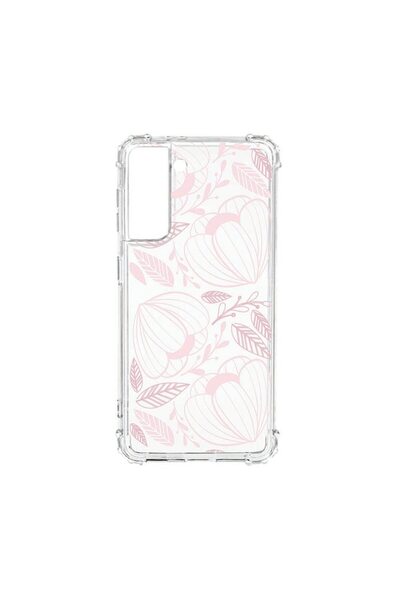 bestcase Husa Αντικραδασμική Θήκη Συμβατή με Samsung Galaxy S21, Ροζ Λουλούδι...