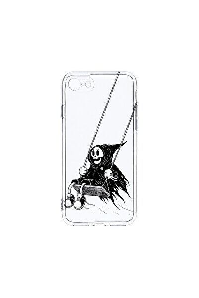 bestcase Husa Clear Silicon 2MM, Compatibila Cu Apple iPhone SE 2, Death Swin...