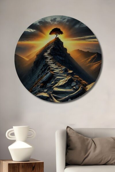 Teona Ahşap Διακοσμητικός ξύλινος πίνακας με ελαιογραφία με θέμα το μονόδρομο...