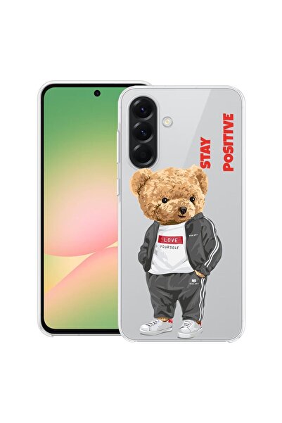bestcase Θήκη για Samsung Galaxy M56 με Σχέδιο Stay Positive - Αρκουδάκι, Δια...