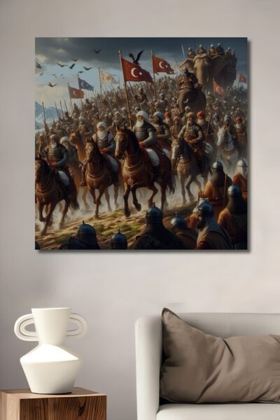 Teona Ahşap Οθωμανικοί Πόλεμοι: Ξύλινο διακοσμητικό τραπέζι με εντυπωσιακή ελ...