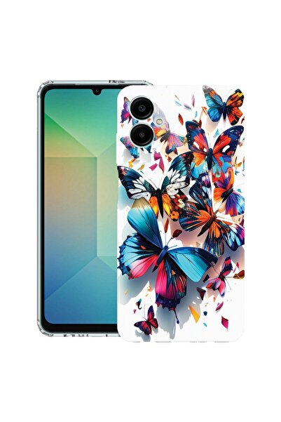 bestcase Husă pentru Samsung Galaxy A06 5G, Antișoc 1.5MM, Fluturi colorați, ...