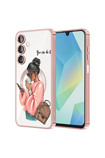 bestcase Πολυτελής Θήκη MagSafe, Συμβατή με Samsung Galaxy A55, Κορίτσι που κ...