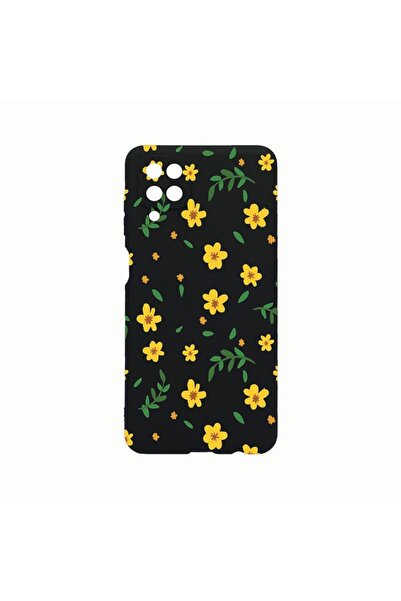 bestcase Θήκη σιλικόνης, Συμβατή με Samsung Galaxy A12, Μικρά κίτρινα λουλούδ...
