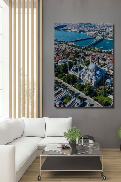 Teona Ahşap Ξύλινο Διακοσμητικό Πίνακα με Θέα στο Τζαμί Σουλεϊμανιέ για Σπίτι...